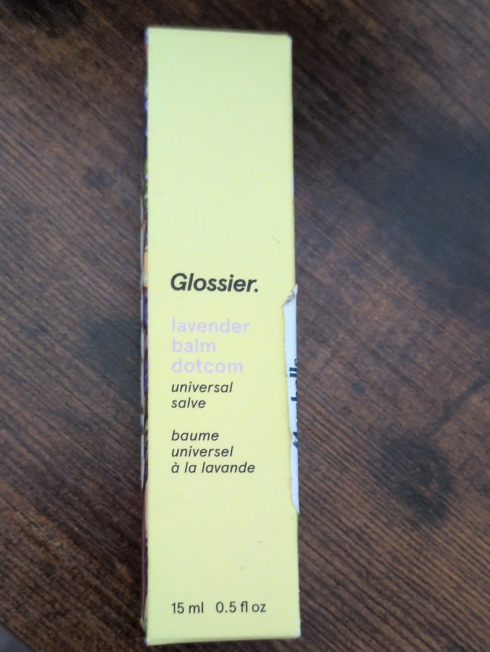 Glossier Lavender Balm Dotcom - Yellow Box